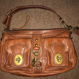 Coach Legacy Mandee Gigi Brown Leather Hobo Bag